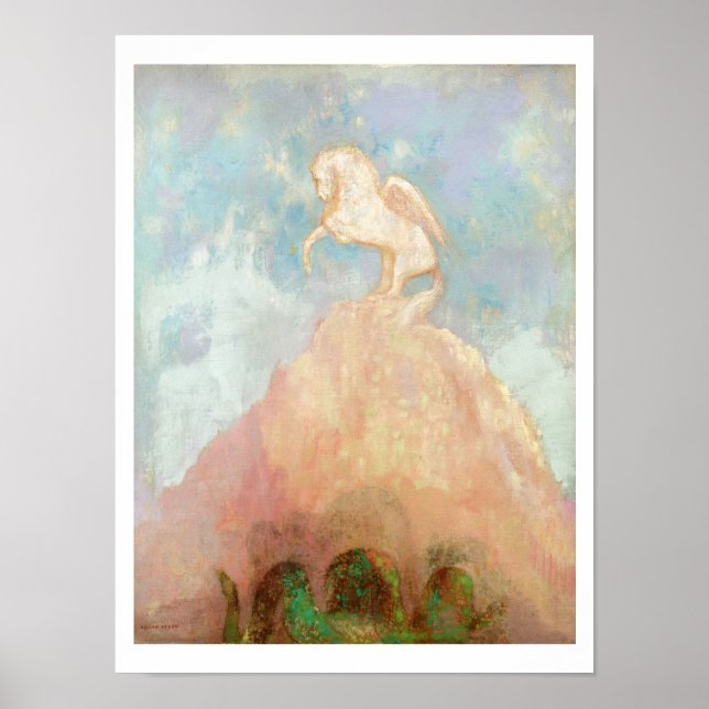 White Pegasus, c.1908 (oil on canvas) Poster (Front)