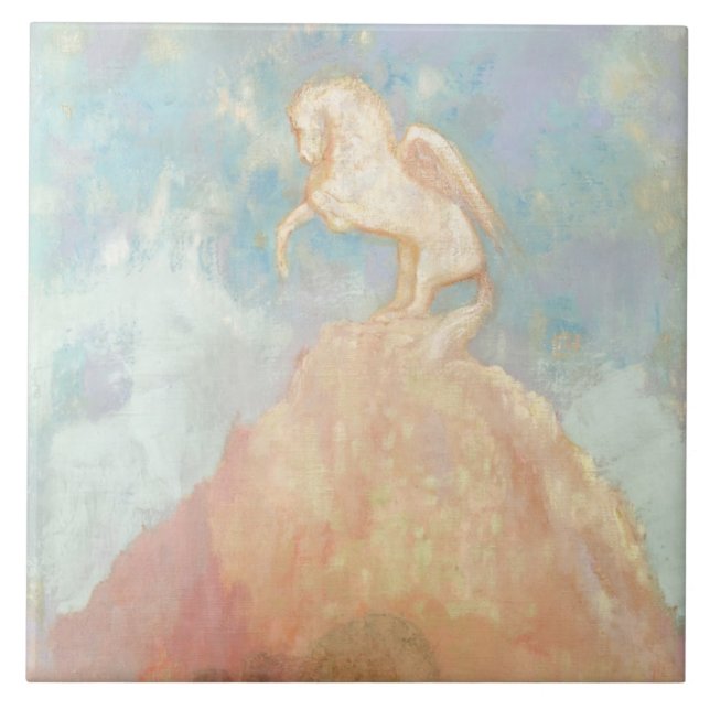 White Pegasus, c.1908 (oil on canvas) Tile (Front)