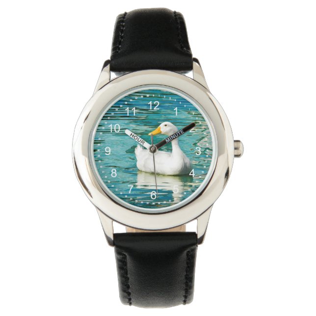 White Pekin Duck  - Nature Photo in Reflections Watch (Front)