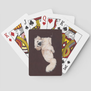 White Pekingese Dog Playing Cards