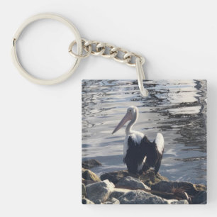 White Pelican Key Ring