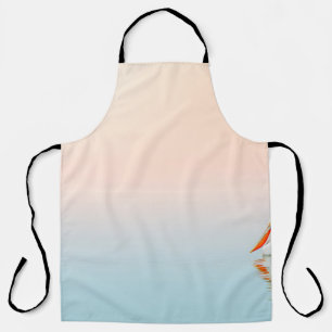 WHITE PELICAN ON BODY OF WATER APRON