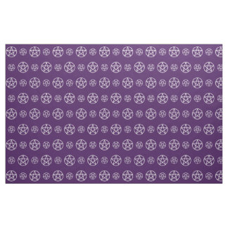 White Pentacles on Purple Cheeky Witch® Fabric