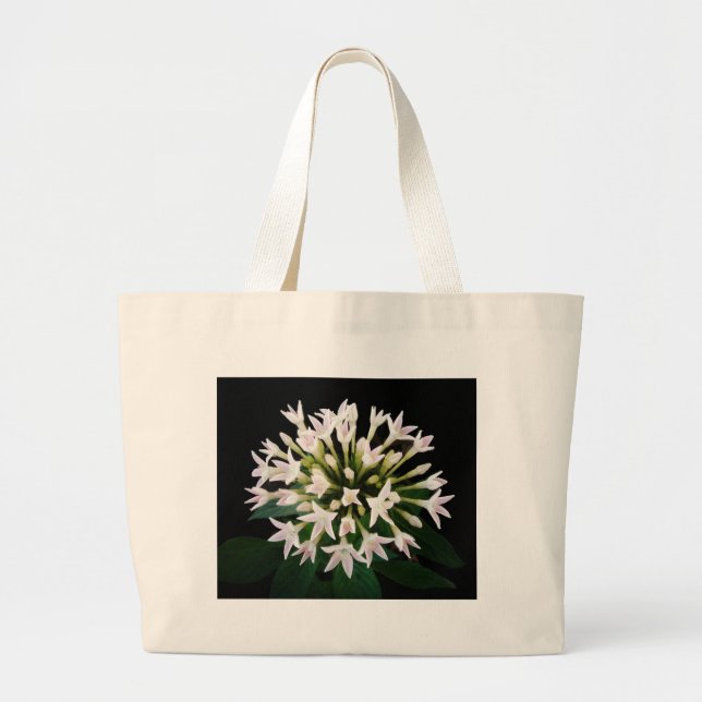 White Pentas Large Tote Bag (Front)