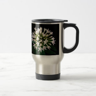White Pentas Travel Mug