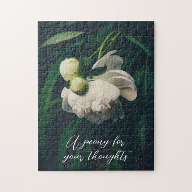 White peonies jigsaw puzzle (Vertical)
