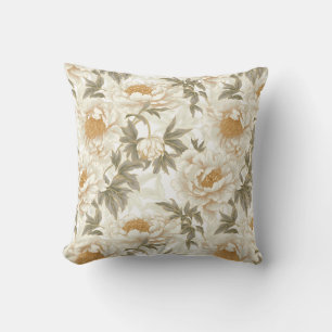 White Peony Cushion