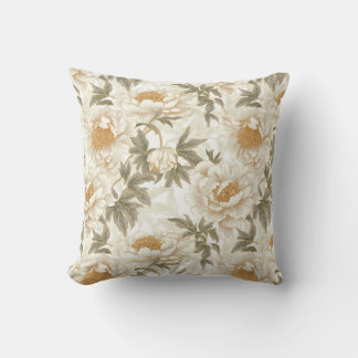 White Peony Cushion