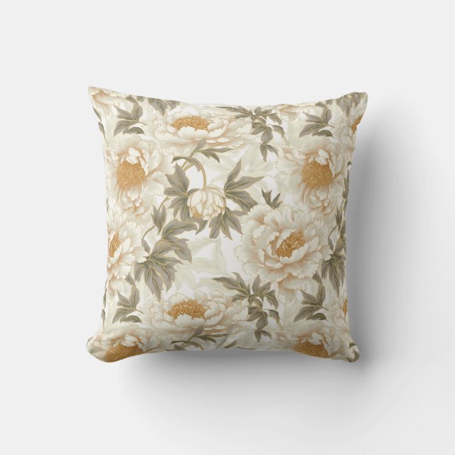 White Peony Cushion (Front)