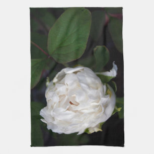 White Peony Floral Photography - Kitchen Towels