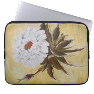White Peony Laptop Sleeve