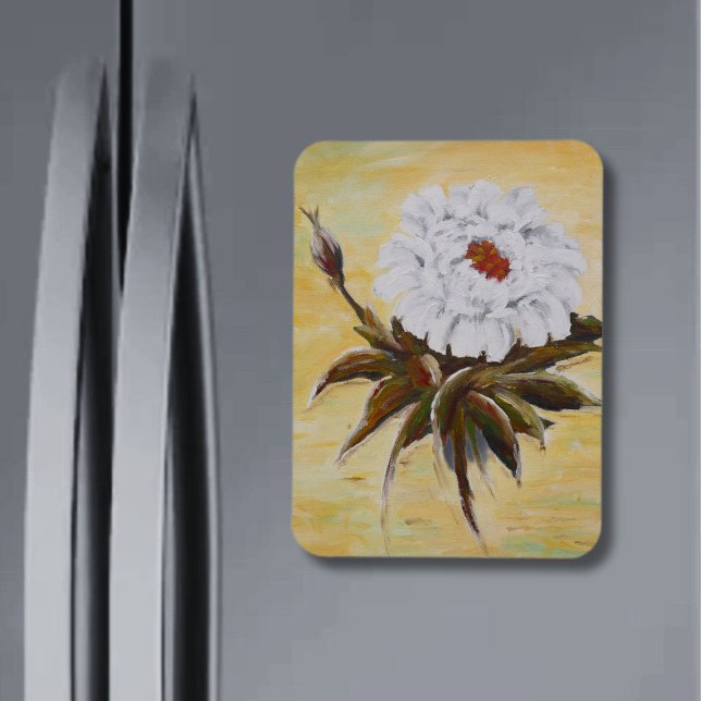 White Peony Magnet (Creator Uploaded)