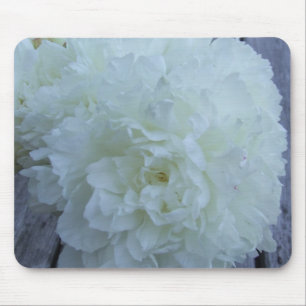 White Peony Mousepad