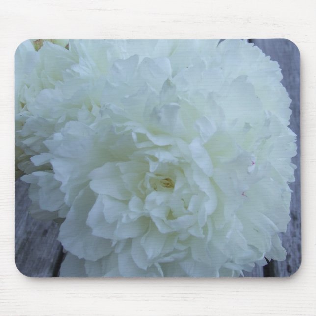 White Peony Mousepad (Front)