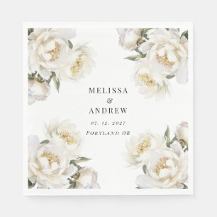 White Peony Napkin