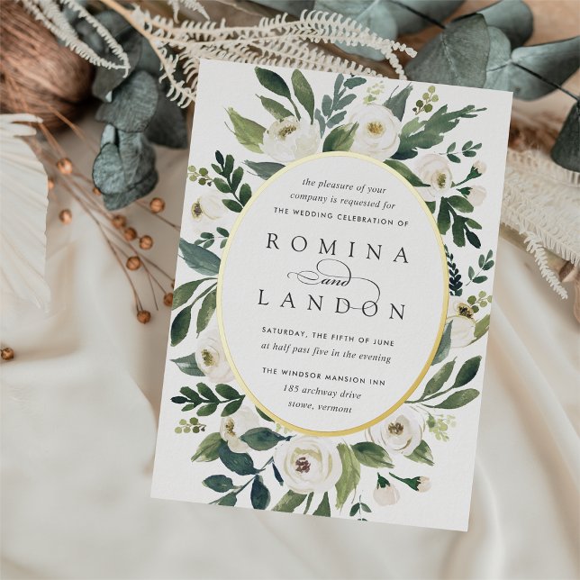 White Peony | Oval Frame Floral Wedding (Creator Uploaded)