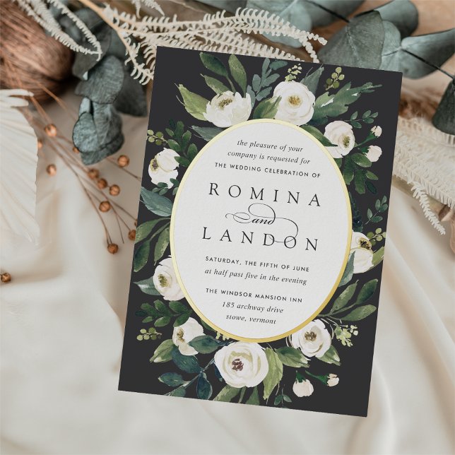 White Peony | Oval Frame Floral Wedding (Creator Uploaded)