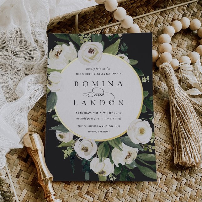 White Peony | Round Floral Frame Wedding (Creator Uploaded)