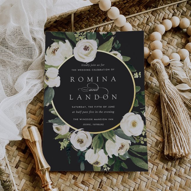 White Peony | Round Floral Frame Wedding (Creator Uploaded)