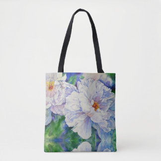 White Peony Tote Bag