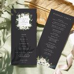 White Peony | Watercolor Floral Frame Wedding Programme<br><div class="desc">Our White Peony watercolor floral wedding collection features delicately painted watercolor greenery,  green botanical foliage and white and ivory peony flowers. Personalise the front and back of these wedding programs with your ceremony details and wedding party.</div>