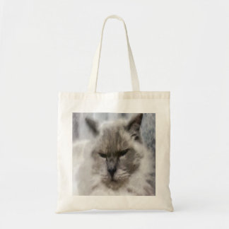 White Persian Cat In Watercolor Tote Bag
