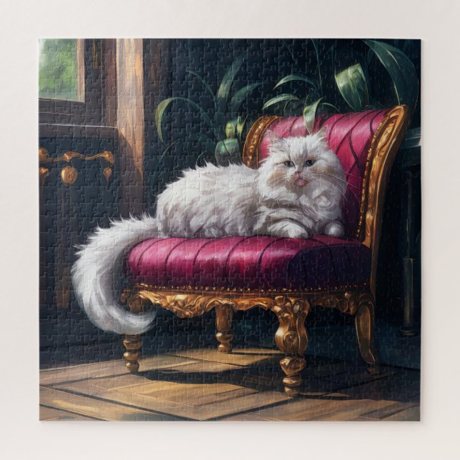 White Persian Cat Jigsaw Puzzle (Vertical)
