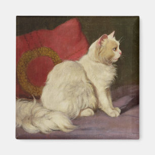 White Persian Cat Magnet