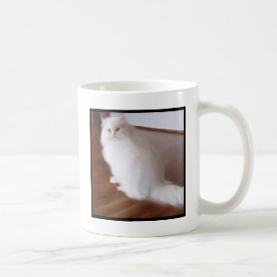White Persian cat mug