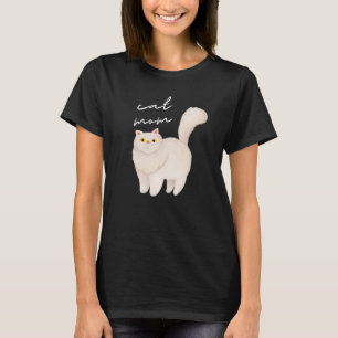 White Persian Cat Mum For Cat T-Shirt