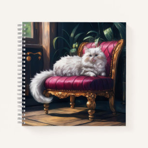White Persian Cat Notebook