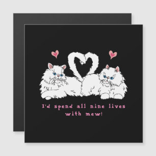 White Persian Cats with Hearts