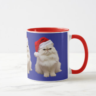 White Persian Christmas Mug