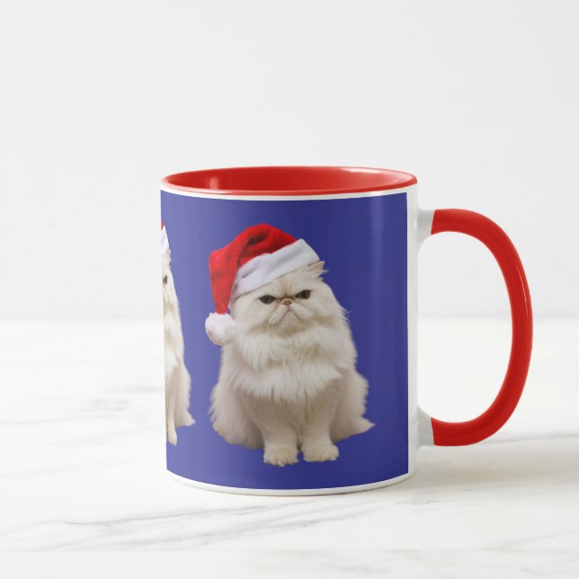 White Persian Christmas Mug (Right)