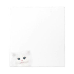 White persian kitten face notepad