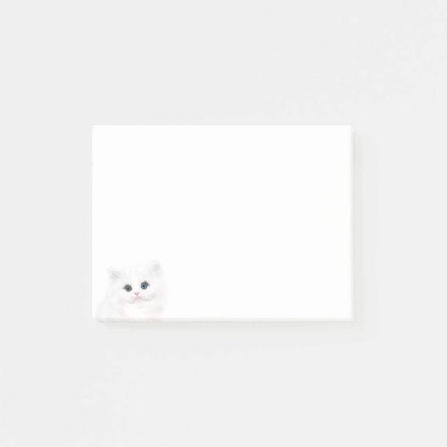 White persian kitten face post-it notes (Front)