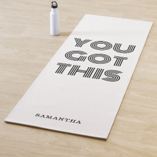 White Personalised YOU GOT THIS Motivational    Yoga Mat
