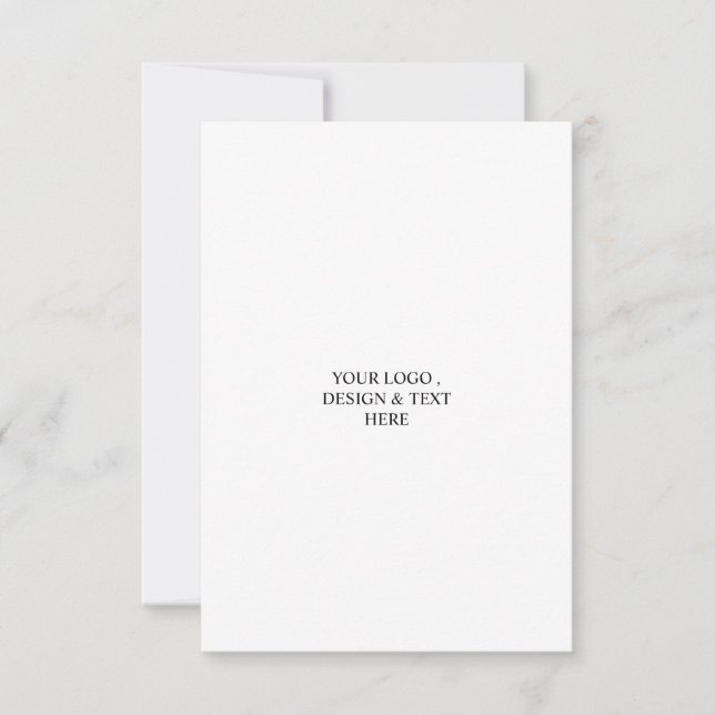 White Personalised – Your Logo & Text Here  Announcement (Front)