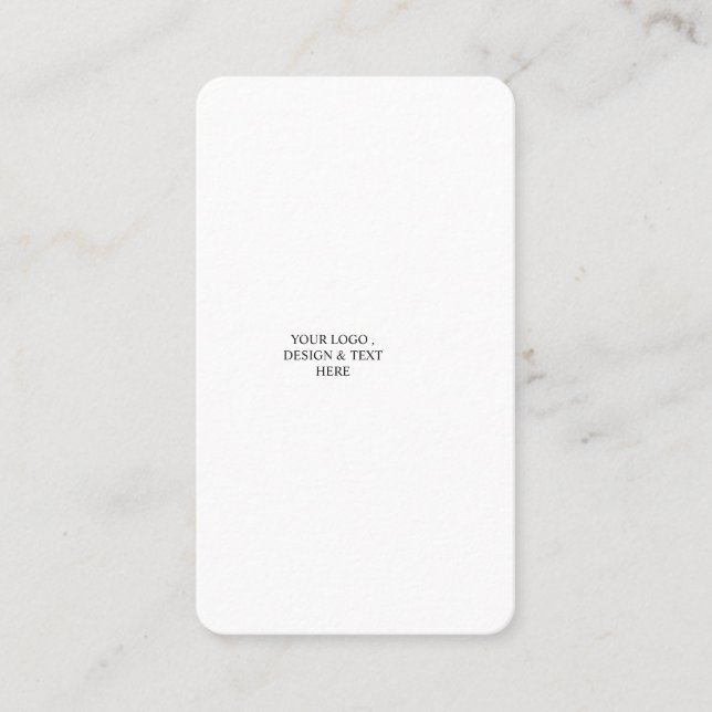 White Personalised – Your Logo & Text Here Appointment Card (Front)