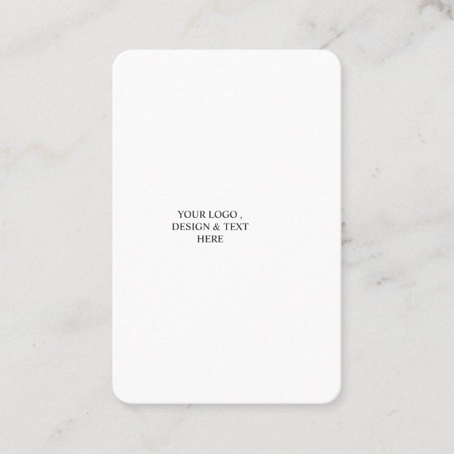 White Personalised – Your Logo & Text Here Appointment Card (Front)