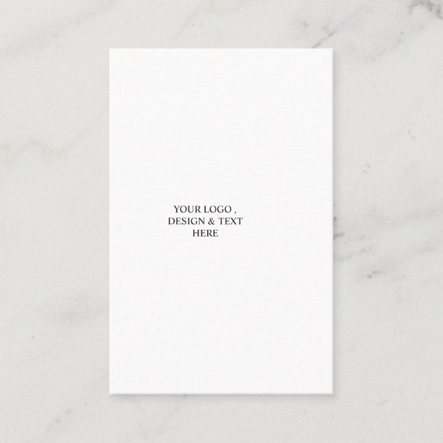 White Personalised – Your Logo & Text Here Appointment Card (Front)