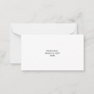 White Personalised – Your Logo & Text Here  Card