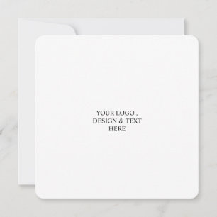 White Personalised – Your Logo & Text Here  Card