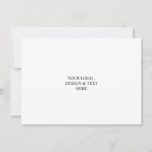 White Personalised – Your Logo & Text Here  Card