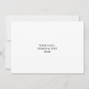 White Personalised – Your Logo & Text Here  Card