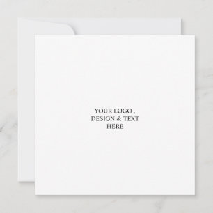 White Personalised – Your Logo & Text Here  Card