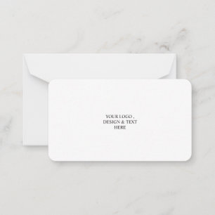 White Personalised – Your Logo & Text Here  Card