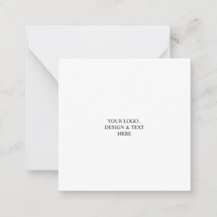 White Personalised – Your Logo & Text Here  Card