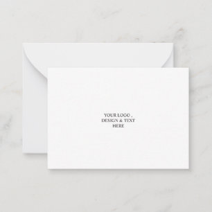 White Personalised – Your Logo & Text Here Card