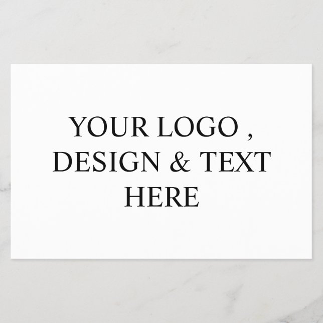 White Personalised – Your Logo & Text Here  Flyer (Front)
